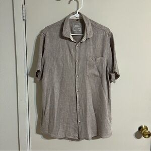 Bruno Positano short sleeve button-up shirt size L